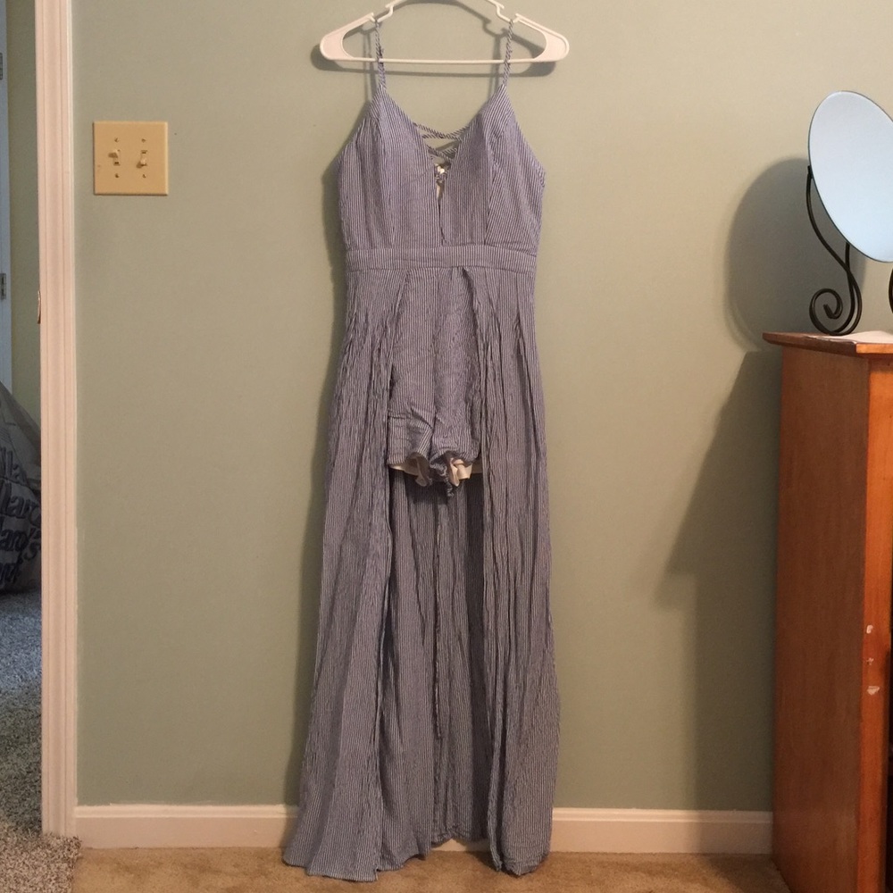 Blue Stripped Romper